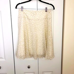 The Limited pleated polka dot a-line skirt Small